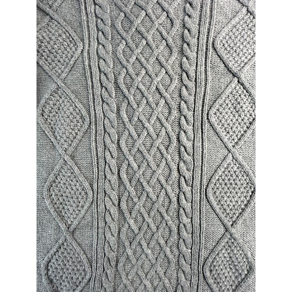 GAP Kids Gray Cable Knit Sweater Dress Girls Size L Long Sleeve Winter - Picture 4 of 4